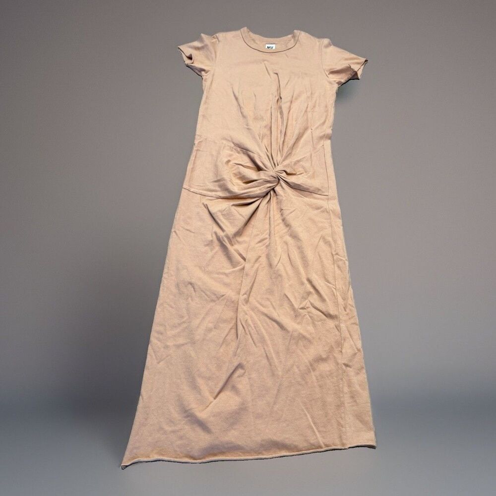 NSF Beige jersey Maxi Front Knot Maxi dress size Petite